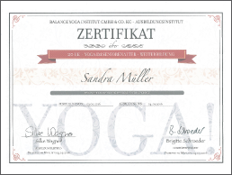 Zetifikat Yoga mit Senioren.