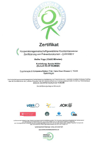 Zertifikat Yoga Hatha